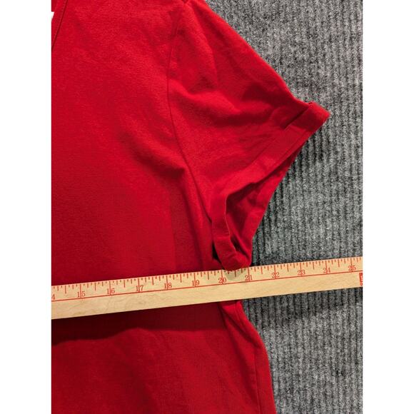 Kate Park Women's Red Rhinestone Heart Short Sleeve Cotton T-Shirt Plus Size 1X - Picture 6 of 7